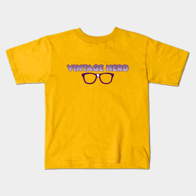 Retro Vintage Nerd Kids T-Shirt by Blitzed Entertainment